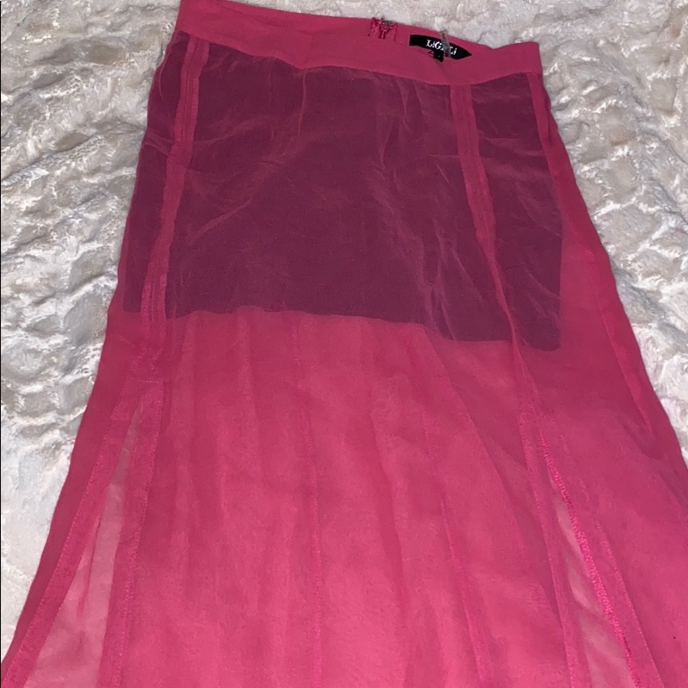 Pink maxi skirt